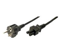 LogiLink - Câble d'alimentation - power CEE 7/7 (M) pour IEC 60320 C5 - CA 250 V - 1.8 m - moulé - noir