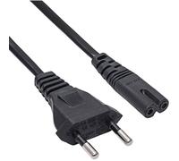Câble d'alimentation pour Ordinateur Portable 2 Broches IEC C7/CEE 7/16 Europlug 0,5 m