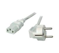 - Câble d'alimentation - power CEE 7/7 (M) incliné pour power IEC 60320 C13 - CA 250 V - 10 A - 3 m - gris