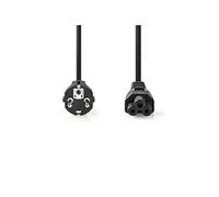 - Câble d'alimentation - power CEE 7/7 (M) pour IEC 60320 C5 - 10 A - 5 m - rond - noir