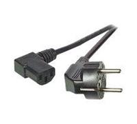 EFB Elektronik EK535.3 Câble d'alimentation 3m, CEE7/7 mâle coudé vers coupleur C13 femelle coudé, 250V 10A, Noir, Diamètre 7.1mm