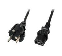 EFB Elektronik EK508SW.3 Câble d'Alimentation 3m, Prise Type E+F vers Coupleur C13, 250V/10A, PVC Noir, Diamètre 7.1mm