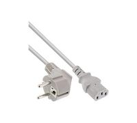 - Câble d'alimentation - power CEE 7/7 (P) incliné pour power IEC 60320 C13 droit - 5 m - gris