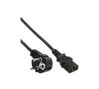 InLine Câble d'alimentation, fiche Schuko coudée sur fiche IEC, 10,0 m