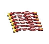 - Câble d'alimentation - power IEC 60320 C13 verrouillage pour IEC 60320 C14 verrouillage - 60 cm - rouge (pack de 6) - pour P/N: SCL500RMI1U,