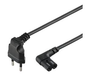 Câble d'alimentation Qbulk Euro à 2 broches C7 Sonos angl blk 1m en vrac