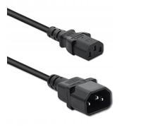 Câble d'alimentation - QOLTEC - 50457 - IEC C13/C14 - 3 x 0,75 mm - 1 m