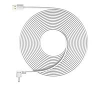 Câble d'alimentation résistant aux intempéries et adaptateur compatible avec batterie Ring Spotlight Cam Plus/Pro, pour Reolink Argus Pro, blanc 7,6 m