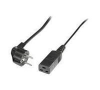 Câble d'alimentation Roline - 250 VCA - CEE 7-7 - IEC 320 EN 60320 C19 - 2 m - connecteur 90 degrés - noir