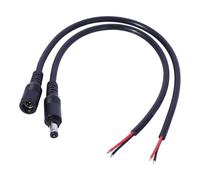 Câble d'alimentation rotatif verrouillable 5,5 x 2,1 mm pour lumières LED et caméras de sécurité, 18 AWG anti-chute