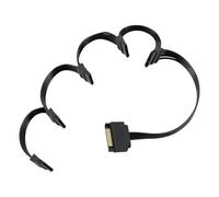 Câble D'alimentation SATA 1 mâle vers 5 Femelles, Adaptateur Répartiteur SATA pour SSD, HDD et Lecteurs Optiques, Câble d'alimentation SAT A 15 broches, Alimente Jusqu'à 5 Disques Durs, 18 AWG, Noir