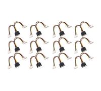 Câble D'alimentation Sata 15 Broches Mâle Vers Double 4 Broches Ide Femelle, 12 Pièces