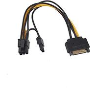 Câble d'alimentation SATA 15 Pin Mâle vers 8 (6 +2) Pin Mâle PCI-E Express VGA Splitter Hub 15cm Power Cable 6P Vers CPU Vidéo