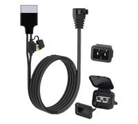 Câble d'alimentation Sb50 12 V CC avec fusible 15 A pour camping-car, camion, bateau, refroidisseur électrique et congélateur Noir 2 m