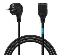 Câble d'alimentation Schuko CEE 7/7 coudé vers IEC 320 C19 3,00m Noir - Câble 3x1,5mm² - Cordon Alimentation Puissance pour PC, Onduleur, PDU, Serveur, Matériel Informatique