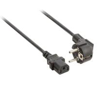 Câble d'alimentation Schuko mâle coudé - IEC-320-C13 2.00 m noir - VALUE LINE - Connecteur à 90 degrés