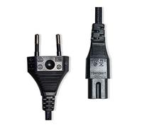 D2 Diffusion Câble d'alimentation D2CS150 prise en 8 2 pôles mâle/femelle 1,5 m noir