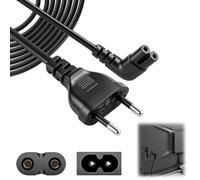 Câble d'alimentation Secteur Prise Type C Euro vers Connecteur C7 Euro 3,0m | Cable Alimentation 2 Fiche Plug à Angle Droit C7 Figure 8 Cordon pour TV Samsung LG Sony TCL PS5 PC Appareils Ménagers, Noir