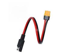 Câble d'alimentation solaire 12 AWG XT60 femelle vers SAE pour stockage de batterie et panneaux portables Conducteur en cuivre étamé de 15 cm avec isolation en PVC