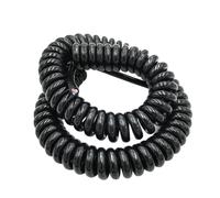 Câble d'alimentation spiralé à 10 fils - 3,7 m - Extensible - 24-14 AWG | Rallonge rétractable en spirale multiconducteurs avec fil à ressort flexible 10C (20AWG)