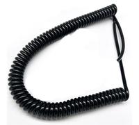 Câble d'alimentation spiralé à 2 conducteurs de 1,5 mm², câble de mise à la terre électrostatique à ressort carré(Spiral length 0.5meters)