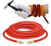 Câble d'alimentation TIG ultra flexible de 7,6 m pour torches de soudage CK9 et CK17, connecteur 3/8 x 24 RH, noyau en cuivre robuste avec gaine en caoutchouc résistant à l'usure pour soudage