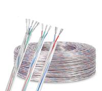 Câble D'alimentation Transparent À 4 Conducteurs, Fil De Cuivre Étamé Homologué UL, 15 M - Flexible For La Maison Et Le Bricolage(45ft,20AWG-4c)