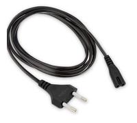 Câble d'alimentation Universel 2 pôles, Prise Secteur EU Type C vers Prise Double Femelle Type C7 - pour TV, Console de Jeux, Lecteur DVD-Blu-Ray, PS3, PS4, PS5, Xbox - 1,80m - Noir