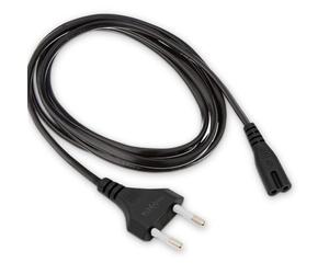 Câble d'alimentation Universel 2 pôles, Prise Secteur EU Type C vers Prise Double Femelle Type C7 - pour TV, Console de Jeux, Lecteur DVD-Blu-Ray, PS3, PS4, PS5, Xbox - 1,80m - Noir