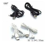 Câble d'alimentation USB 2.0 A vers cc 3.5mm/1.35mm, noir et blanc, 5 volts cc type M 1m 3 pieds 5 v 2a