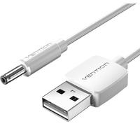 Câble d'alimentation USB 2.0 vers prise creuse DC 3,5 mm 5 V Vention CEXWF 1 m (blanc)