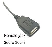 Câble d'alimentation USB 2P/4P mâle/femelle,1 pièce,pour souris,clavier,ventilateur,lampe,terminal XH2.54 - Type 2P female 30cm