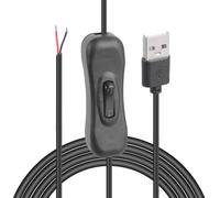 Câble d'alimentation USB 5 V USB mâle vers 2 broches à extrémité ouverte pour ventilateur de refroidissement LED