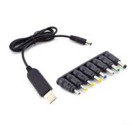 Câble d'alimentation USB 5 V vers 6 V/9 V/12 V convertisseur élévateur avec 8 DC, cordon adaptateur 6 W-7 W pour modem routeur, caméra de tableau de bord, lumière LED, pour voiture, maison, extérieur