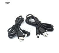 Câble d'alimentation USB blanc, 5 volts, 5.5/2.5mm, avec prise à Angle droit 90, 1m/3ft coudé
