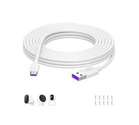 Câble d'Alimentation USB C 5 m, Câble Type C pour Mi Camer a 2K Magnetic Mount/Wireless Outdoor Security Camer a 1080p/Smart Camera C301/C400/C500 Pro, USB A vers C Cable pour Caméra Sécurité, Blanc
