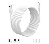 Câble d'Alimentation USB C 8 m, Câble Type C pour Mi Camer a 2K Magnetic Mount/Wireless Outdoor Security Camer a 1080p/Smart Camera C301/C400/C500 Pro, USB A vers C Cable pour Caméra Sécurité, blanc