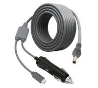 Câble d'alimentation USB C à DC, 2 en 1 câble d'alimentation pour Une Mini-antenne à Plat, USB C et Adaptateur de Tige de Cigare au Cordon d'alimentation DC 5,5x2,1 mm,