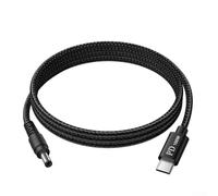 Câble d'alimentation USB C vers CC pour Starlink pour mini 2 m 100 W Charge rapide en nylon pour cordon tressé pour satellite, accessoire extérieur voyage noir