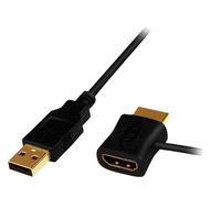 Cable d'alimentation USB-HDMI 1.3 HDMI 1.4 4K UHD 0.5m - Beige-Blanc-Noir