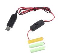 Câble d'alimentation USB pour batterie de rechange 3 x 1,5 V pour horloge jouet électrique LED avec fils USB