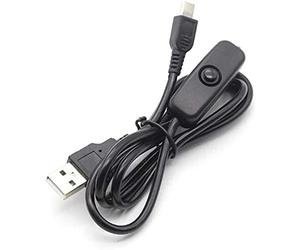 Câble d'alimentation USB pour Pi USB A/M --Micro USB 5P 501 avec Interrupteur Marche/arrêt Raspberry Pi câble USB 1m Noir Charge de Travail électronique Practical and Attractive