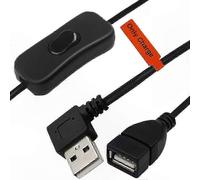 Câble d'alimentation USB pour ventilateur avec interrupteur marche/arrêt, rallonge robuste de 30 cm compatible avec les lampes USB