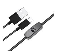 Câble d'alimentation USB Type-C avec interrupteur pour Raspberry Pi 4, remplaçant le câble d'alimentation 5V 3A pour Raspberry Pi 4B.