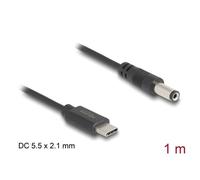 Câble d'alimentation USB Type-C - DeLOCK - 1 m - Connecteur DC 5,5 x 2,1 mm