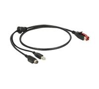 - Câble d'alimentation USB - USB PlusPower (24 V) (M) pour USB type B, Alimentation mini-DIN (M) - 24 V - 1 m - noir