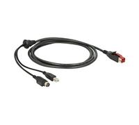 - Câble d'alimentation USB - USB PlusPower (24 V) (M) pour USB type B, Alimentation mini-DIN (M) - 24 V - 2 m - noir