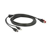 - Câble d'alimentation USB - USB PlusPower (24 V) (M) pour USB type B, Alimentation mini-DIN (M) - 24 V - 4 m - noir