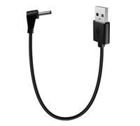 Câble d'alimentation USB vers DC 5 V 25 cm USB 2.0 mâle vers DC 3,5 mm x 1,35 mm mâle cordon d'alimentation pour appareils portables Cordon USB flexible
