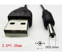 Câble d'alimentation USB vers DC,connecteur de baril,2.0x0.6mm,2.5x0.7mm,3.5x1.35mm,4.0x1.7mm,5.5x2.1mm,5V - Type DC 3 5-90cm